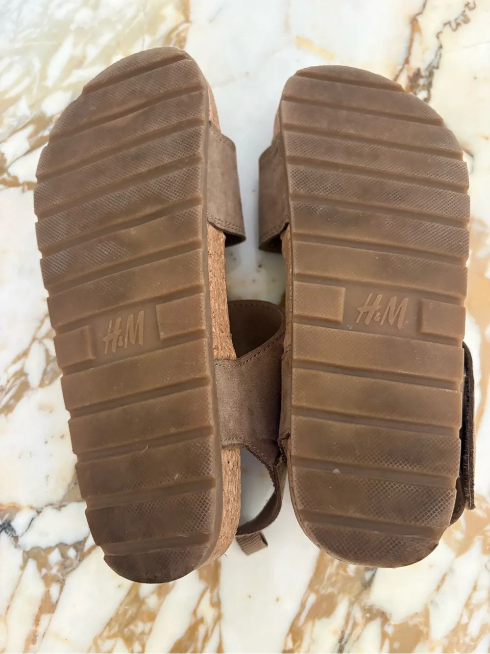 H&M Kids Tan Strappy Velcro Sandals